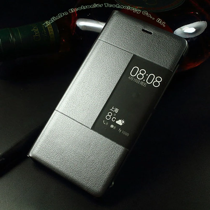 Чехол для HUAWEI P9 PLUS, 1:1, Официальный смарт-чехол для просмотра, кожаный флип-чехол для HUAWEI P9/P9 Plus, No: P91