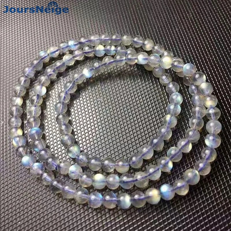 

JoursNeige Gray Moonlight Natural Stone Bracelets 108 Buddha Beads Necklace for Men Women Crystal Bracelet Multilayer Jewelry