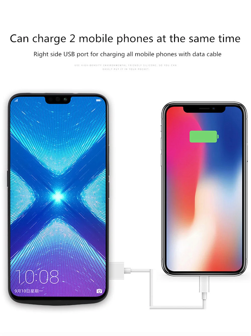 Чехлы для аккумуляторов для huawei Honor 8X, чехол для зарядного устройства, 6500 мА/ч, портативная внешняя подставка, внешний аккумулятор, чехлы для зарядки аккумуляторов
