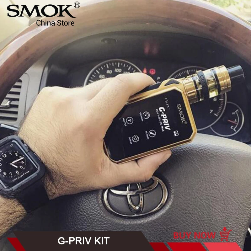 Original SMOK G-PRIV 220W KIT Touch Screen Mod 5ml TFV8 Big Baby Tank VS 2 Alien Electronic Cigarette | Электроника
