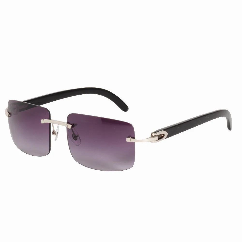 C5 silver-gray lens LONSY рога буйвола Высокое качество солнцезащитные очки с высоким передатчиком CR39 линзы - Цвет линз: C5 silver-gray lens