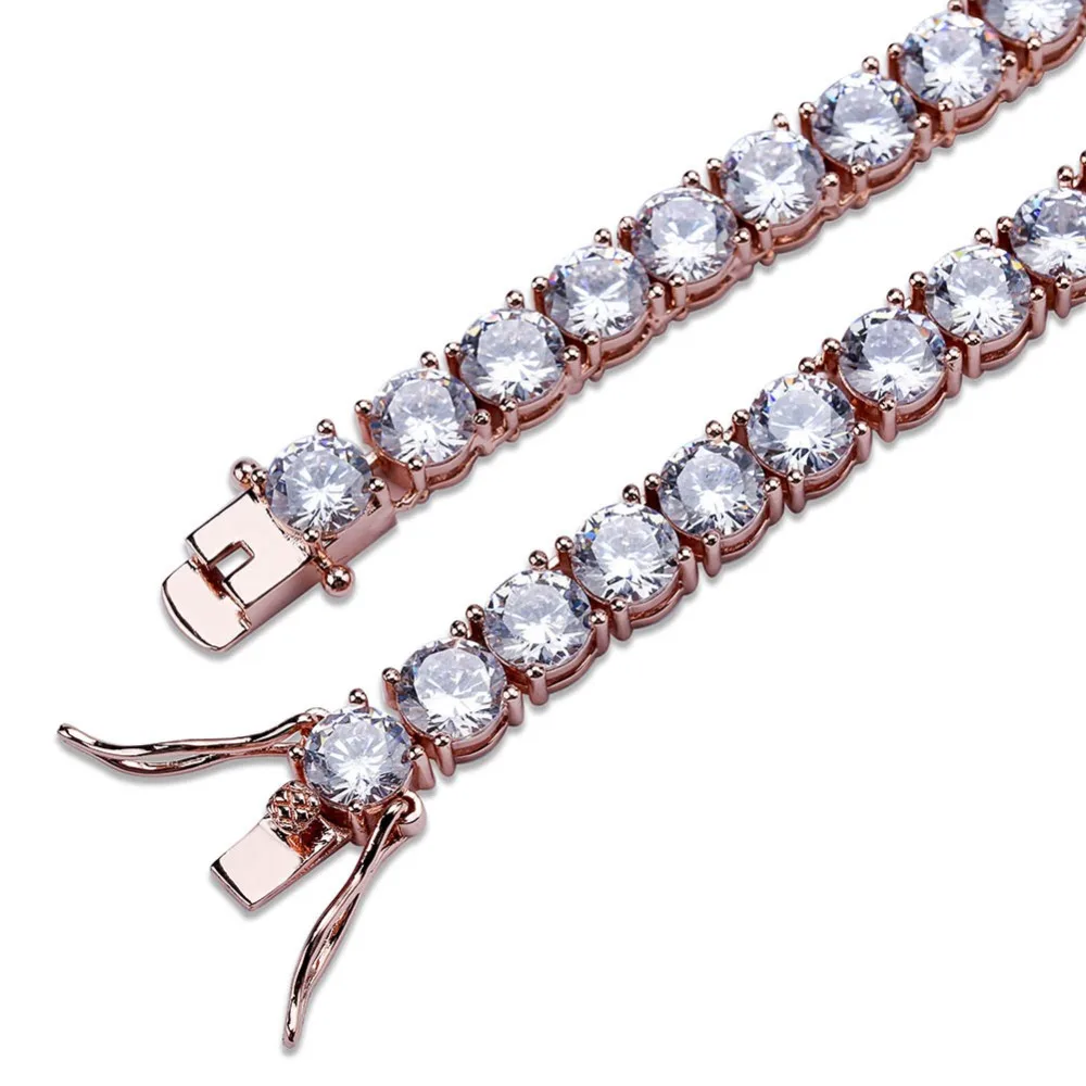 TOPGRILLZ 3 мм 4 мм AAA+ кубический цирконий Теннисный браслет ICED OUT хип-хоп ювелирные изделия Iced Out 1 ряд золото CZ талисманы браслет для подарков