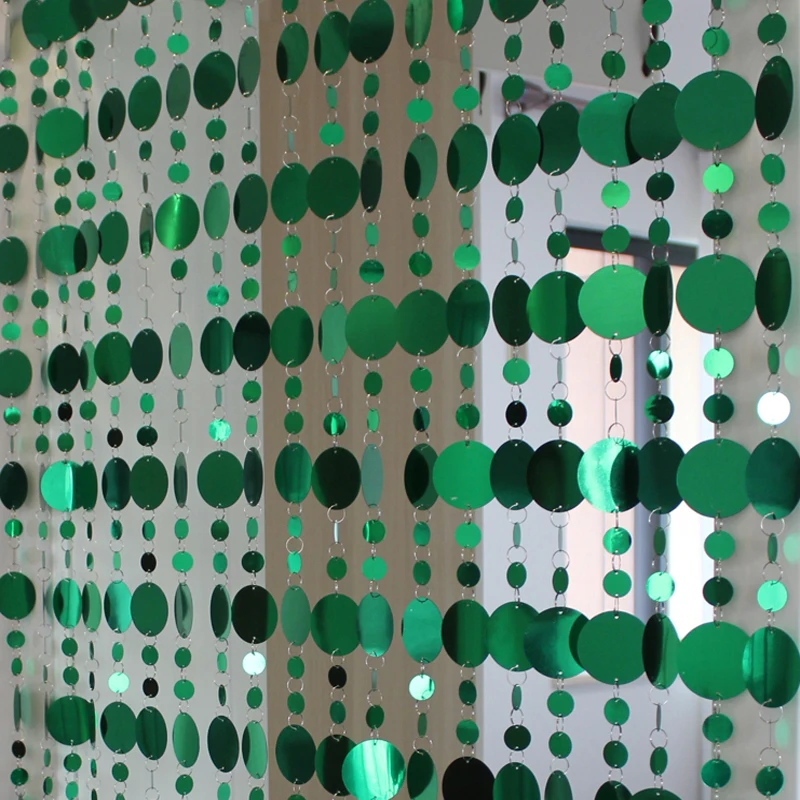 Занавески с блестками зеленые для детского сада | Дом и сад