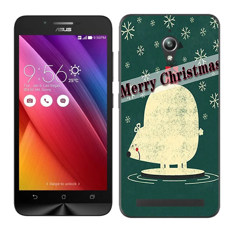 Защитный Мягкий чехол из ТПУ на Рождество для ASUS Zenfone GO ZC500TG 5 0 дюймов телефона с