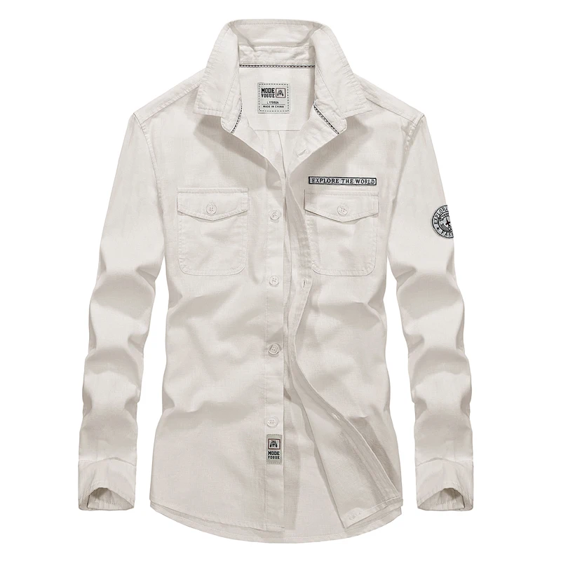 Рубашки для отдыха мужчин Высококачественная рабочая одежда модные рубашки с