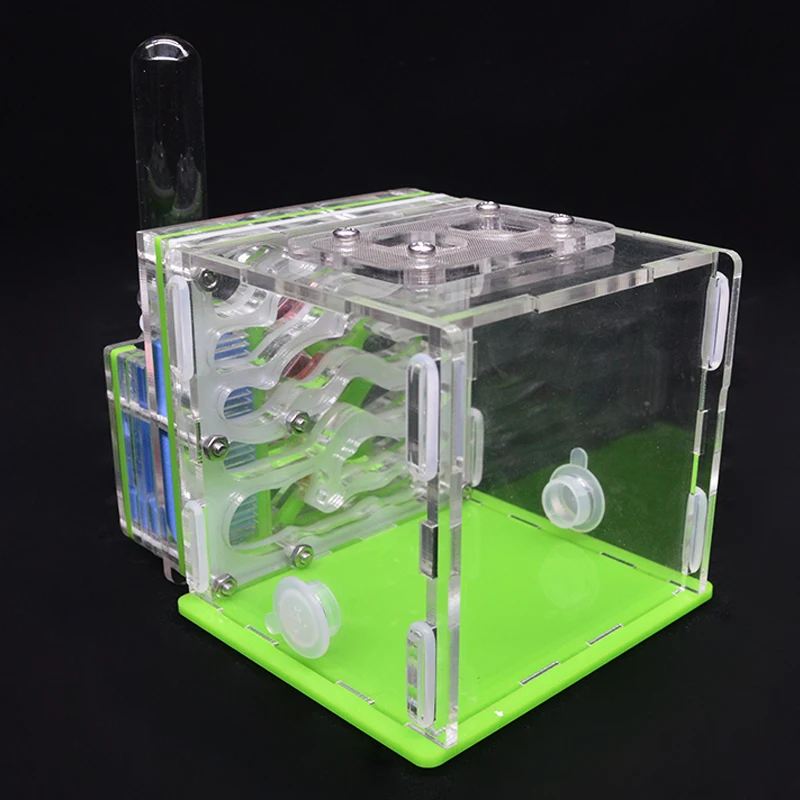DIY acryl Ant ферма Муравьиное гнездо с питанием площадка муравей дом для домашних животных Anthill мастерской муравей дом с увлажняющей водной башней 8*8*10 см