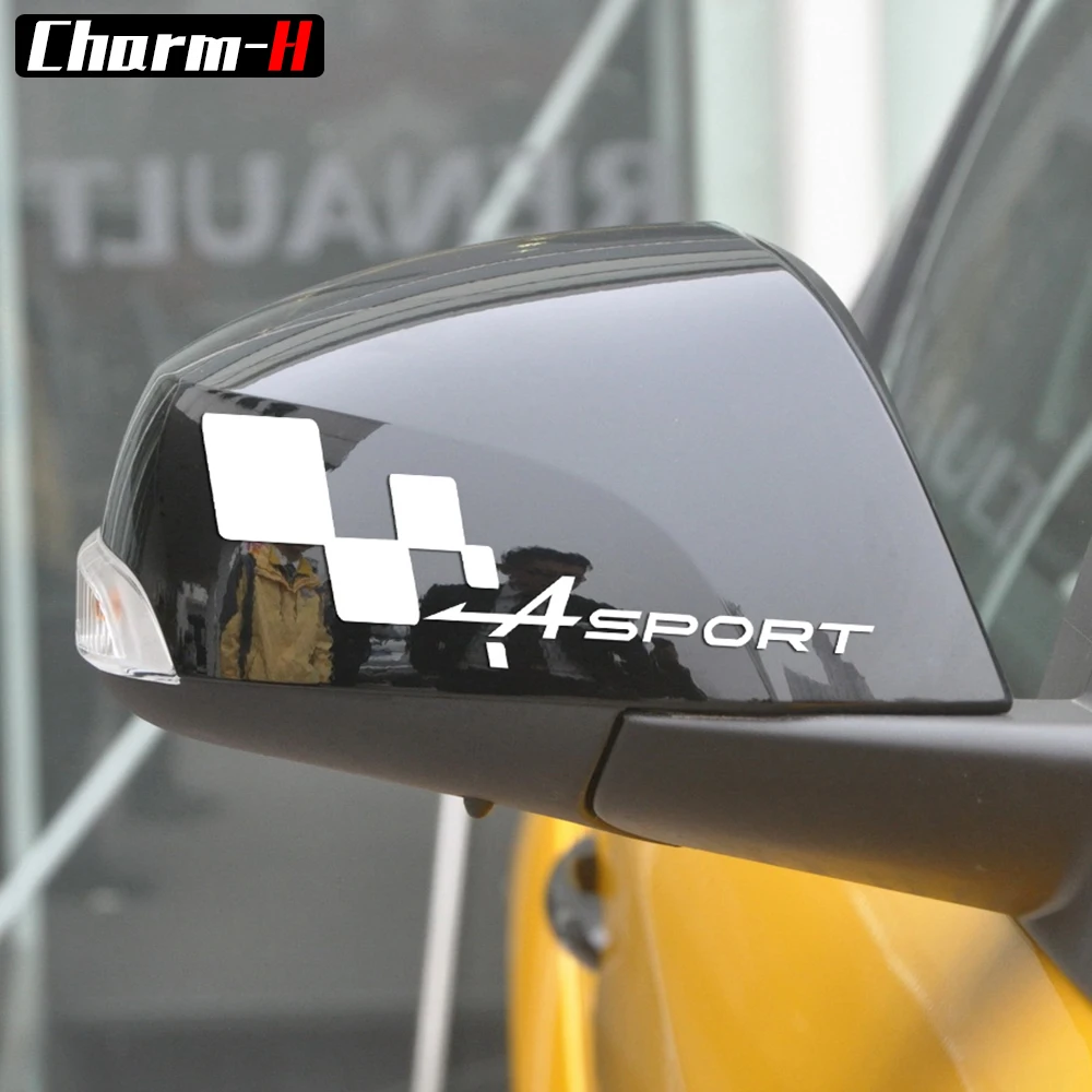 2 шт. отражающее зеркало заднего вида Виниловая наклейка для Renault Clio R S Twingo Megane Captur