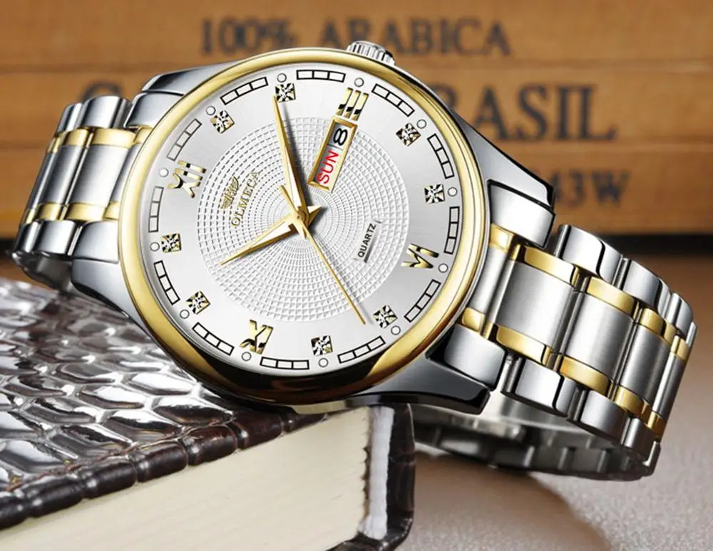 Мужские наручные часы с хронографом водонепроницаемые | Наручные