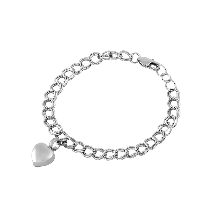 Отличный блеск для рук из нержавеющей стали пепел браслет цепочка Herat Charm Cremation