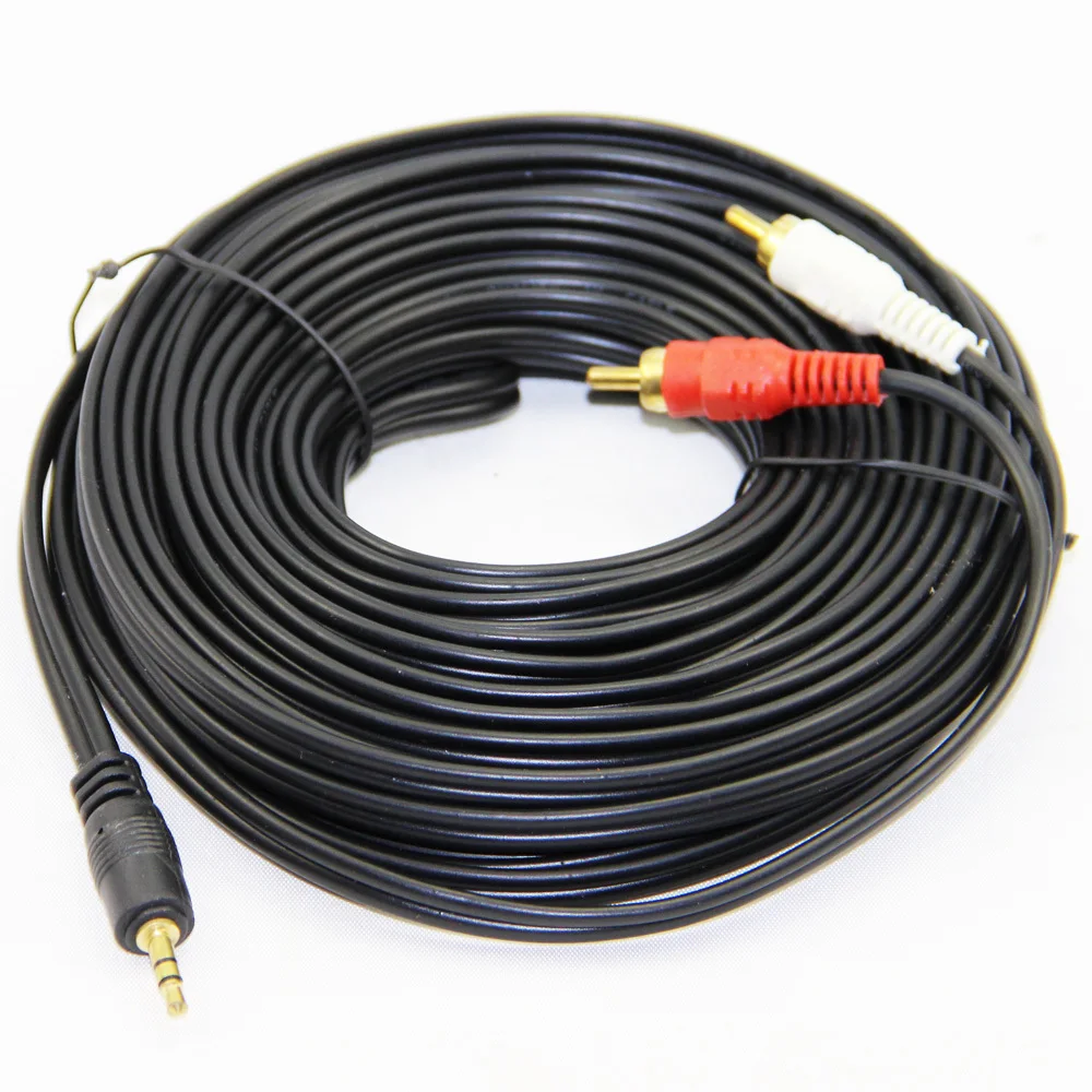 3 5 мм к RCA красный и белый интерфейс аудио кабель av двойному lotus 15 м|for cable|av to rcaaudio male