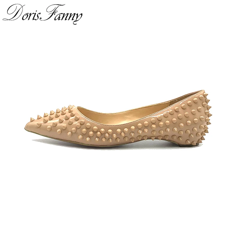 Женские туфли на плоской подошве DorisFanny повседневные дизайнерские с заостренным