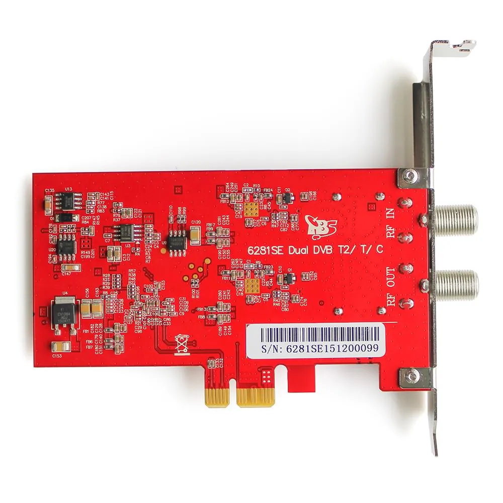 Двойной тюнер TBS6281SE/T/C PCIe Card наслаждайтесь FTA цифровым наземным/кабельным ТВ и