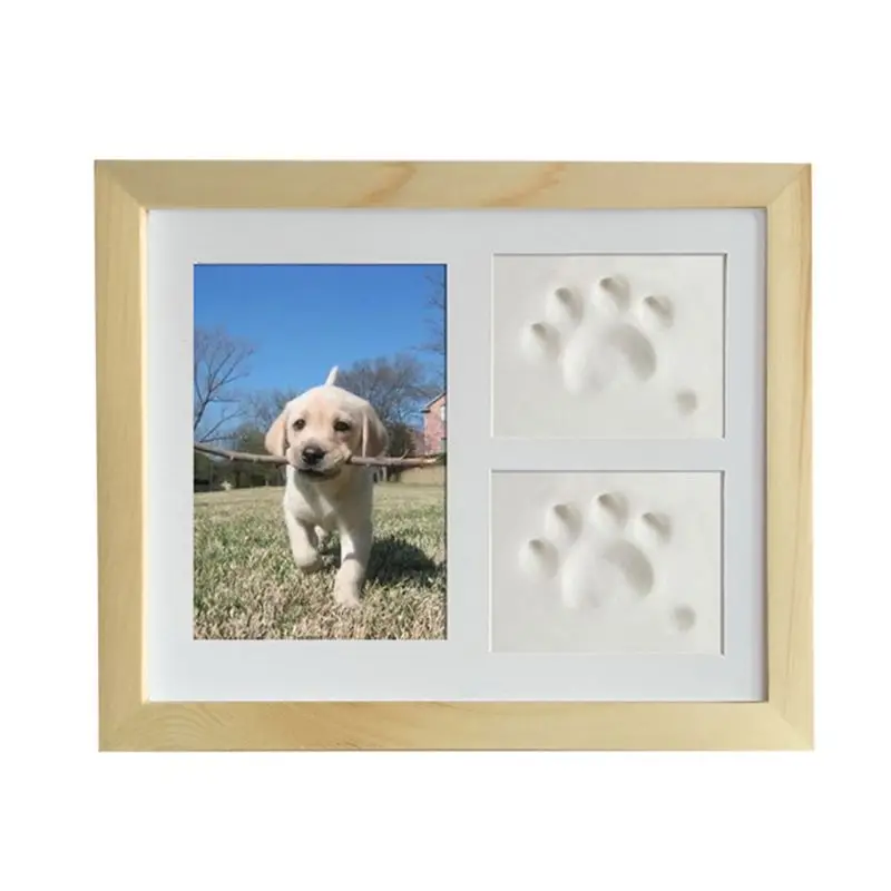 Wood Color Pet Memorial фоторамка кошки и собаки лапа печать фоторамка для комнаты Декор стены или стола - Цвет: Wood Color
