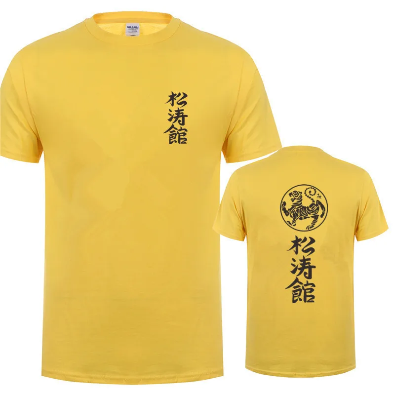 Shotokan, футболка для карате, мужские футболки, короткий рукав, круглый вырез, хлопок, Мужская футболка, Shotokan, тигр, топы, Мужская футболка, OT-508 - Цвет: as picture