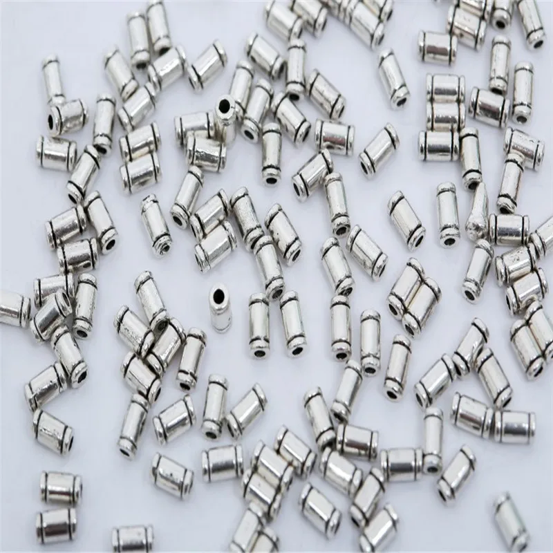 100Pcs-6mm x 3mm 27 стилей тибетская серебряная трубка металлические бусины Spacer Бусины для самостоятельного изготовления украшений трубки Подвески для изготовления ювелирных изделий 20/50/100 шт - Цвет: 100Pcs-6mm x 3mm