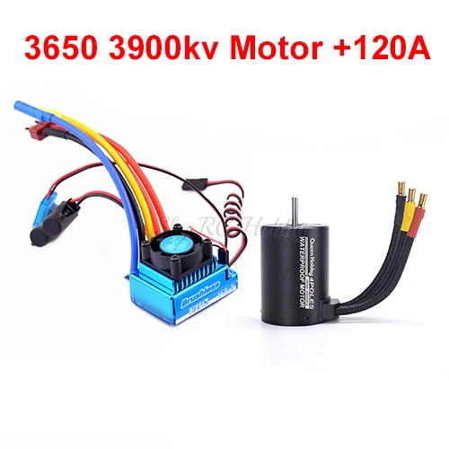 120A and 3650-3900KV 45A 60A 80A 120A бесщеточный ESC электрический регулятор скорости пыленепроницаемый/3650 3900kv 4300kv бесщеточный двигатель для 1:10 1/10 RC автомобилей - Цвет: 120A and 3650-3900KV
