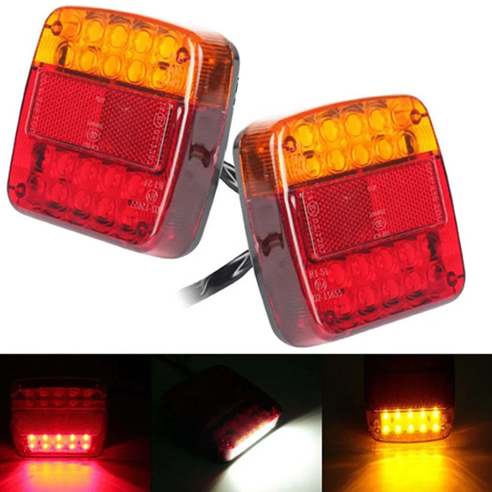 2 шт. 12V 16LED + 4LED лодка прицеп задние стоп сигналы поворота E MARK Водонепроницаемый