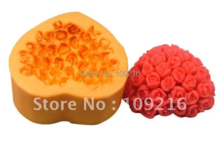 

Силиконовая форма для мыла ручной работы, 1 шт., букет роз в форме сердца (R0461)