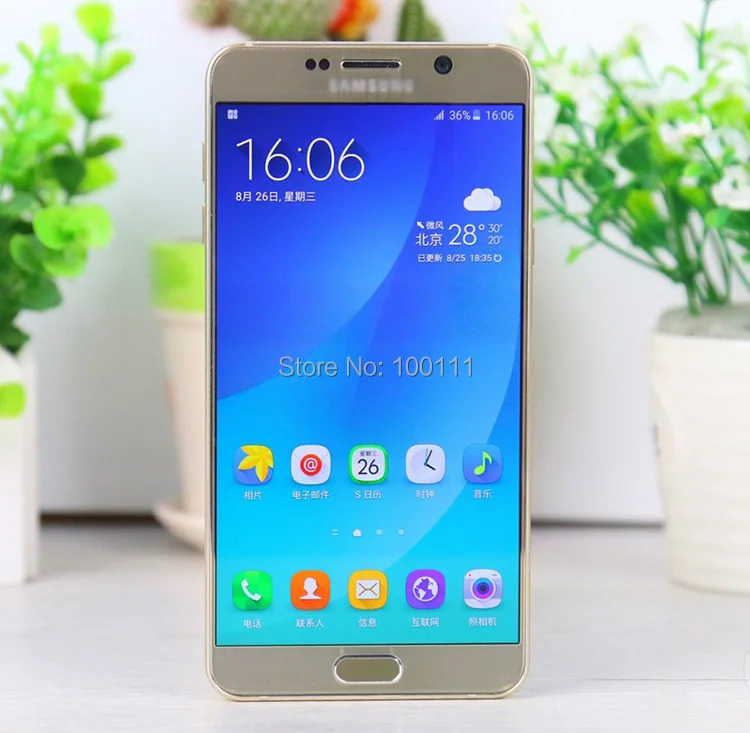 Разблокированный оригинальный мобильный телефон samsung Galaxy Note 5 N920A 4 Гб ОЗУ 16 Мп 7