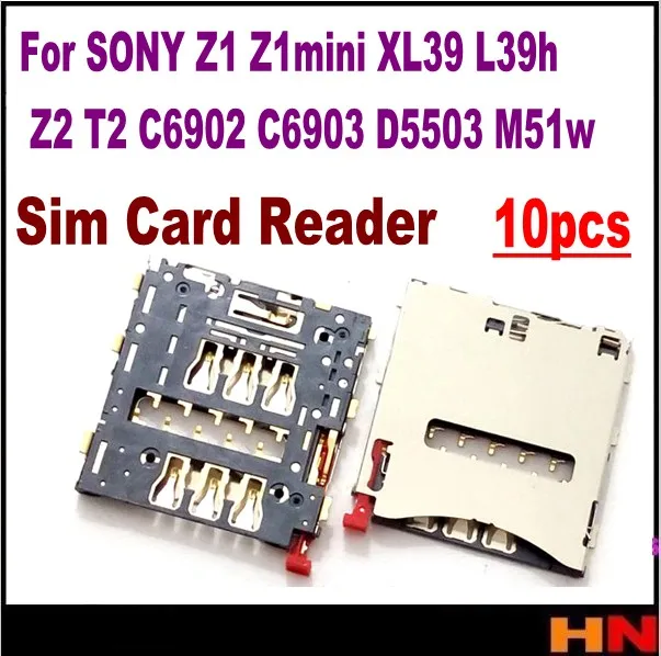 Устройство для чтения Sim карт SONY Z1 Z1mini mini XL39 L39h Z2 T2 C6902 C6903 D5503 M51w 20 шт.|sim holder|card reader