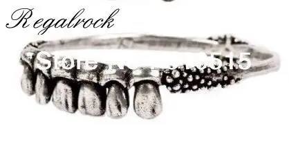 Regalrock модные анатомические зубов браслет человека странности кровотечения
