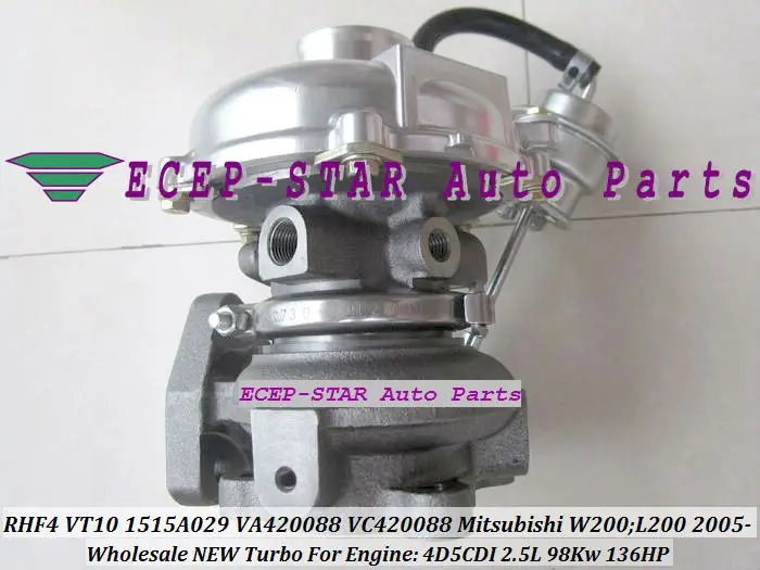 Турбокомпрессор RHF4 VT10 1515A029 VA420088 VB420088 турбо зарядное устройство для Mitsubishi W200 L200 KB_T