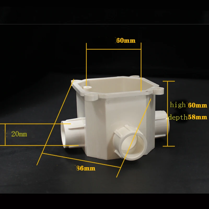 PVC Lamp Head Junction Box Concealed Installation Embedded 86 Type Wiring Connecting Dark | Обустройство дома