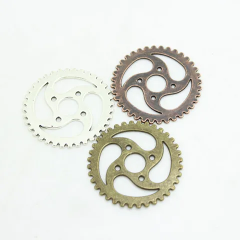 Sweet Bell (10 шт./лот) 40 мм трехцветная Бриллиантовая шестерня украшения|charms gear|gear