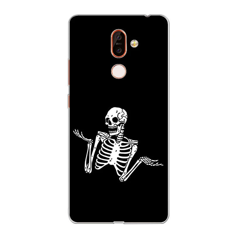 ciciber Phone Case for Nokia 9 PureView 1 2 3 5 6 7 8 Sirocco Back Cover 2.1 3.1 5.1 6.1 7.1 8.1 Plus Human Skeleton |