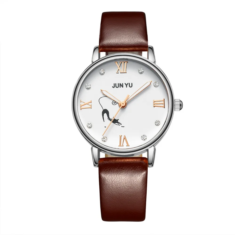 High Quality Fashion Ladies Simple Womens Watches Faux Leather Analog Life Waterproof Quartz Female Girl Wrist Watch Saat Gift | Наручные