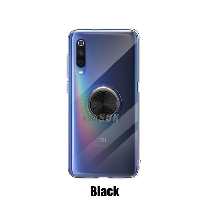 Черный Mi 9 чехол Xiaomi mi 9 чехол Роскошный прозрачный мягкий силиконовый защитный чехол для mi 9 прозрачный чехол - Цвет: Черный