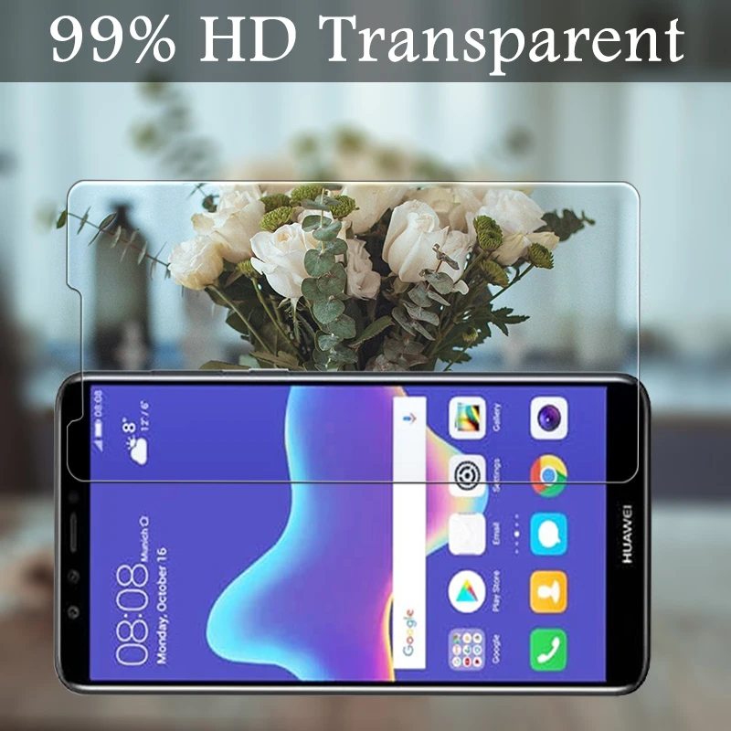 9H HD Tempered Glass For Huawei Y6 Prime Y9 Y7 Y5 2018 Film Screen Protector Protection on Huawey Honor 7A 7C Russia Pro | Мобильные