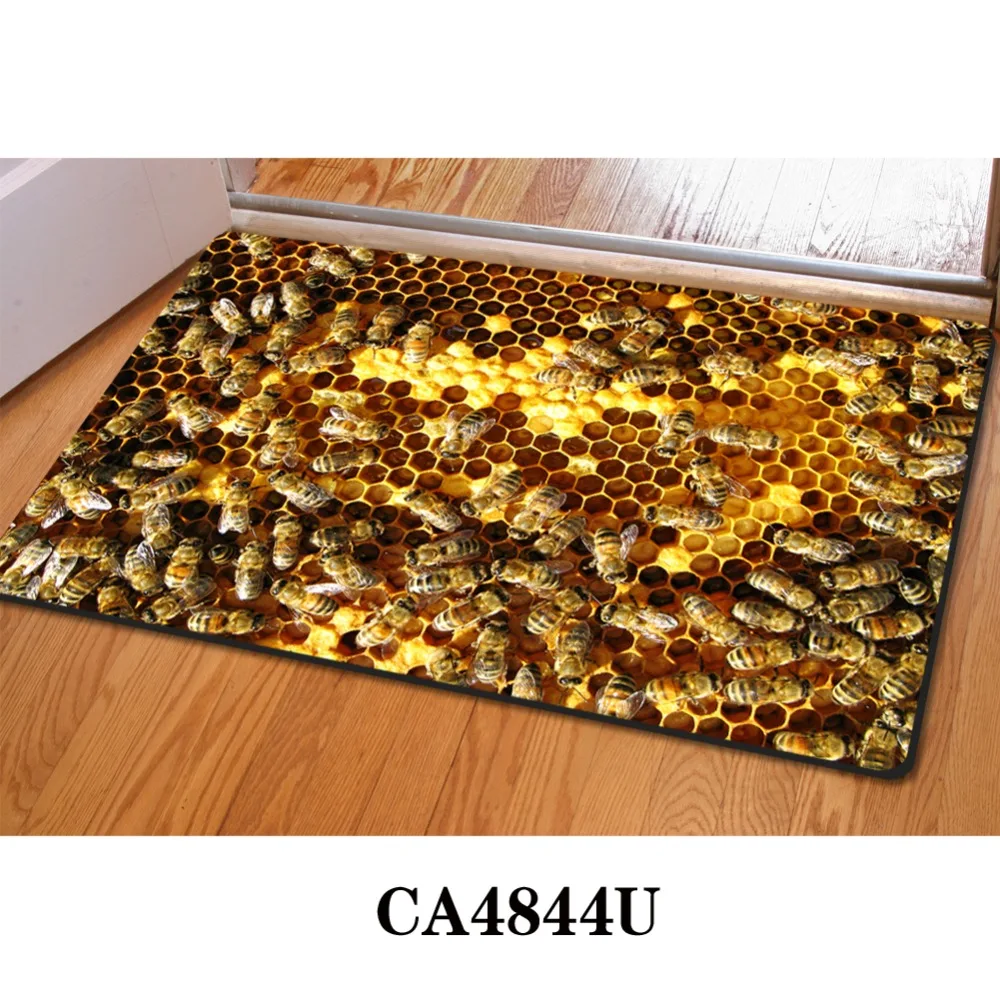 Декоративные дверные коврики HUGSIDEA с забавным 3D сотовым принтом напольный мат для