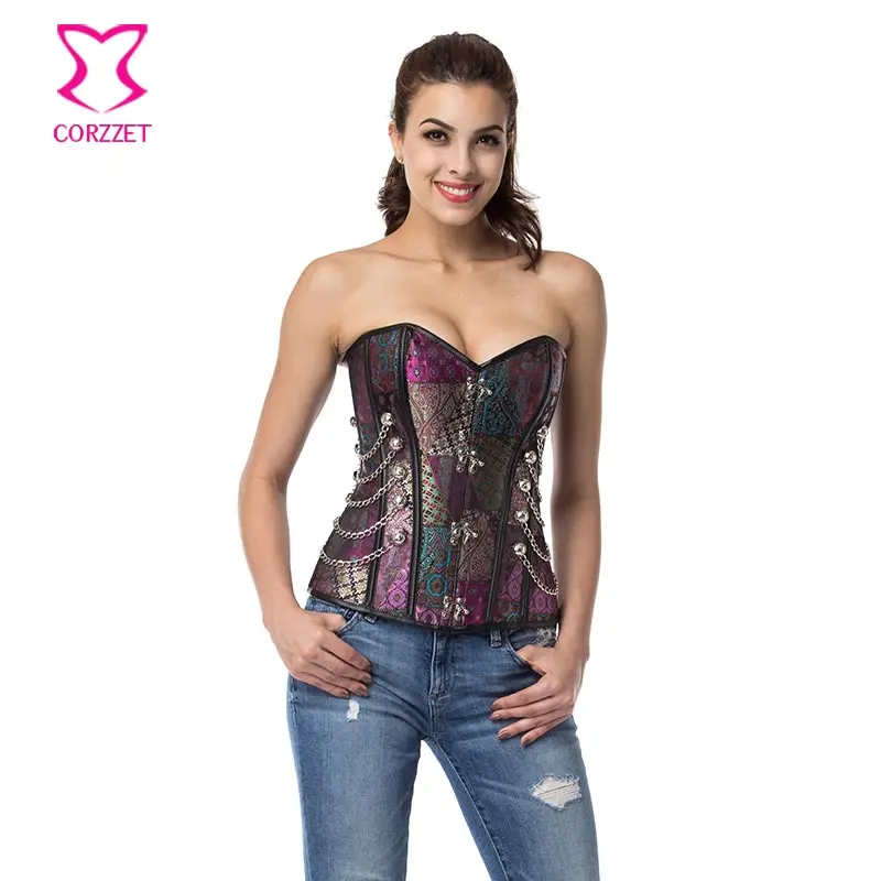 Корсет Corzzet Женский большой размер ретро готический стимпанк корсет со