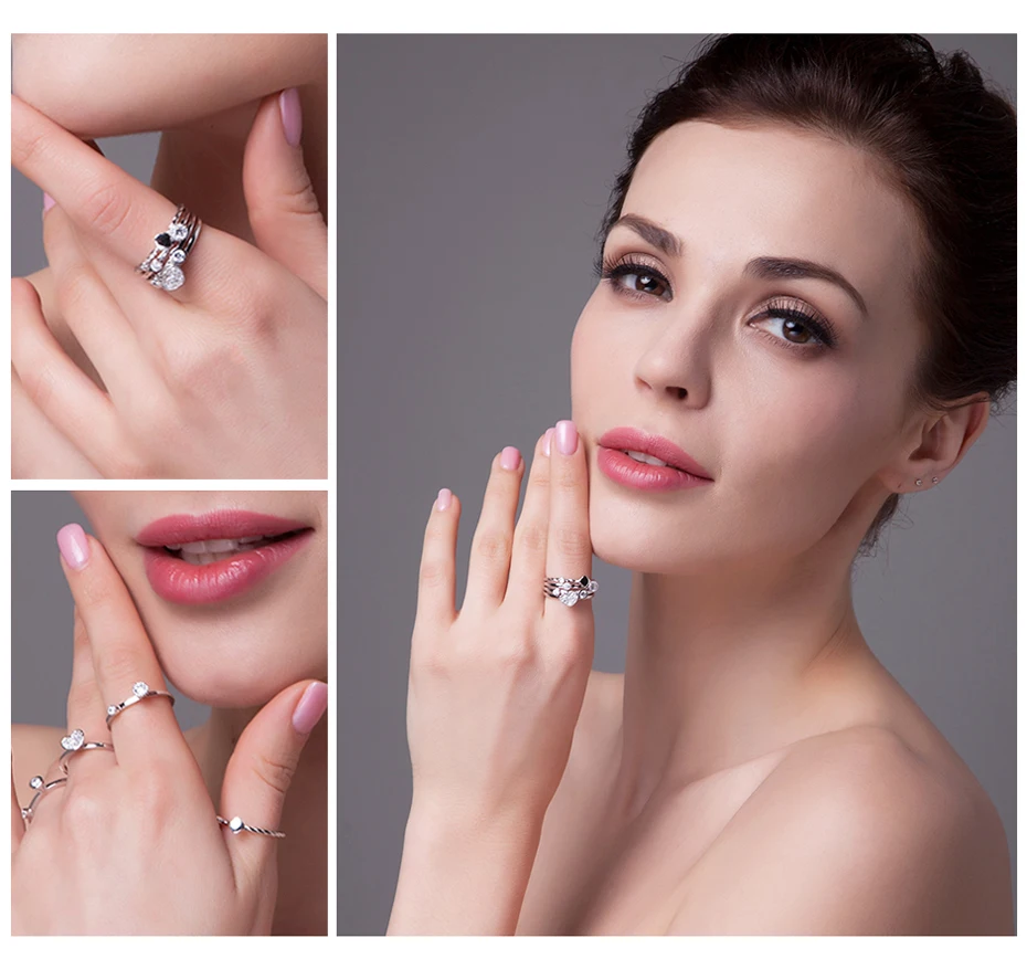 Jewelrypalace сердце любовь годовщина обручальное кольцо 4 устанавливает настоящее