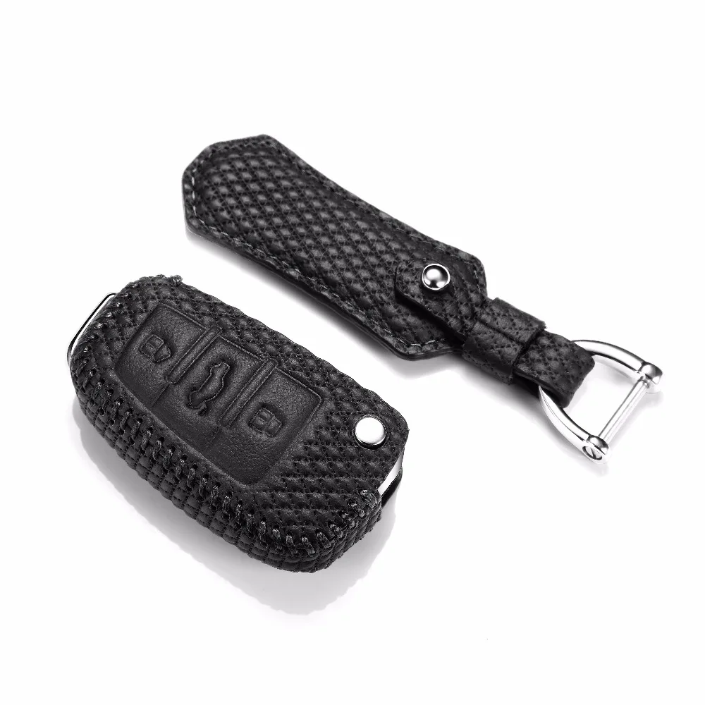 Оригинальный кожаный чехол для ключей автомобиля audi A3 A4 q3 Q5 Q7 R8 TT S5 S6 S7 S8 SQ5 RS5 2016 2017