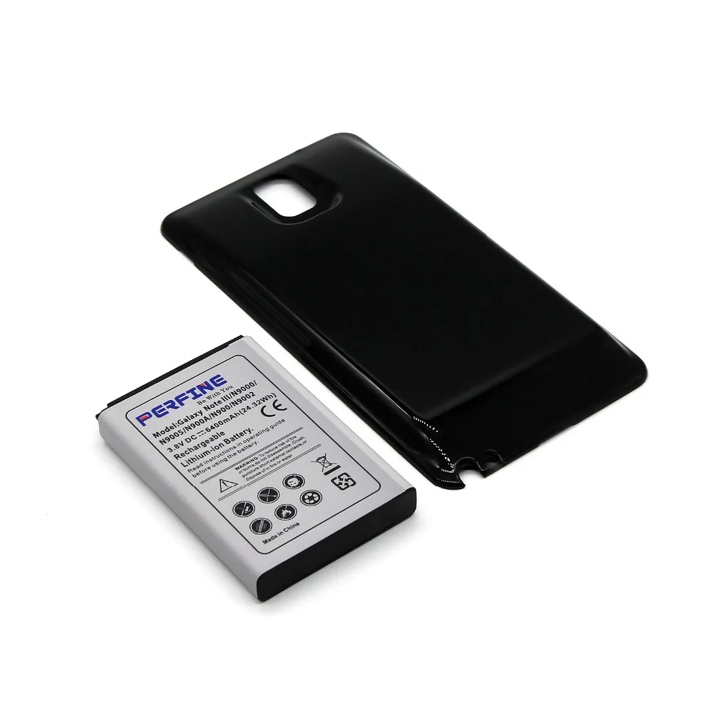 Аккумулятор для Samsung Galaxy Note 3 N9000 N9005 6400 мАч с NFC + черной задней крышкой|battery for