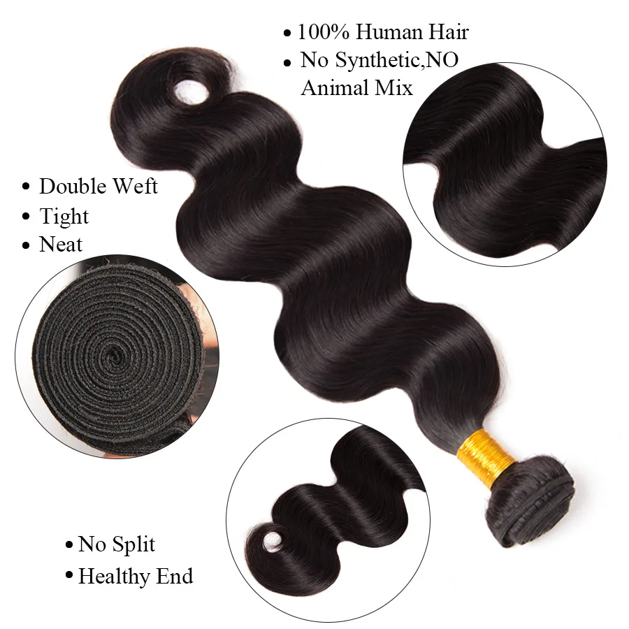 RXY Remy Hair 3 пучка s бразильские волнистые человеческие волосы пучки с фронтальной