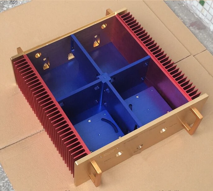 A-026 CNC все алюминиевые корпусные корпуса чехол Коробка для DIY аудио усилитель мощности 440 мм* 430 мм* 160 мм 440*430*160 мм