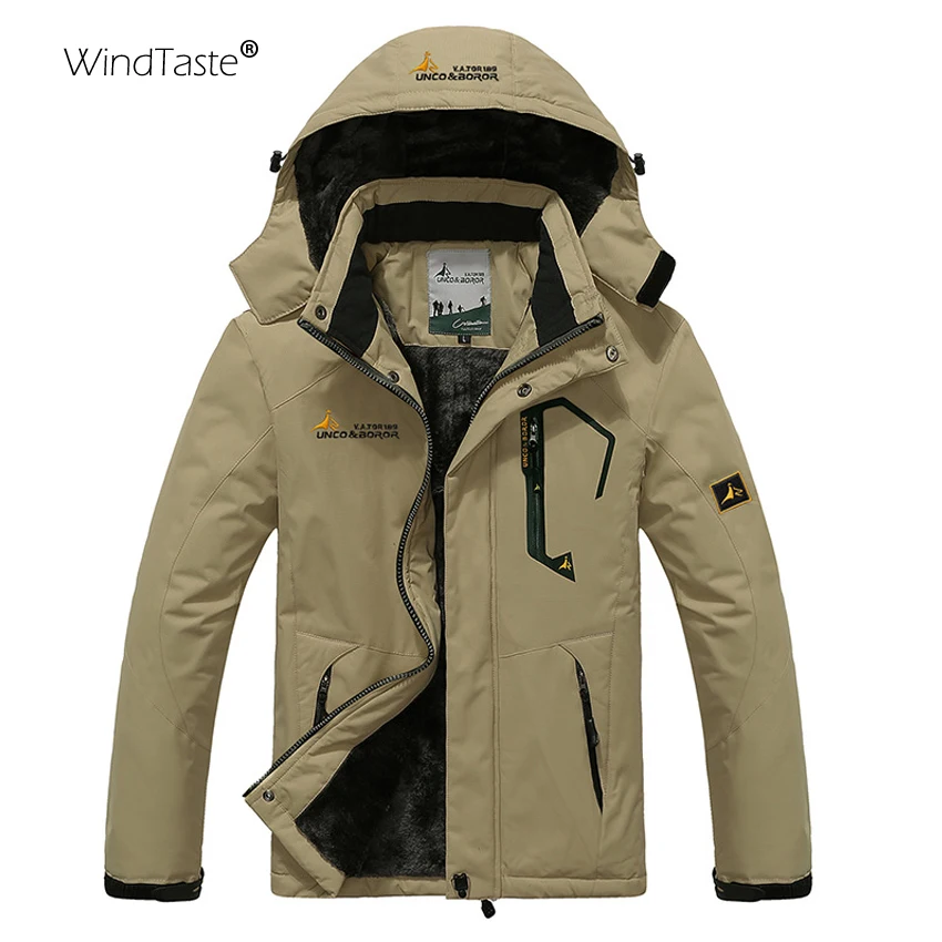 WindTaste Мужская зимняя внутренняя флисовая водонепроницаемая куртка уличные
