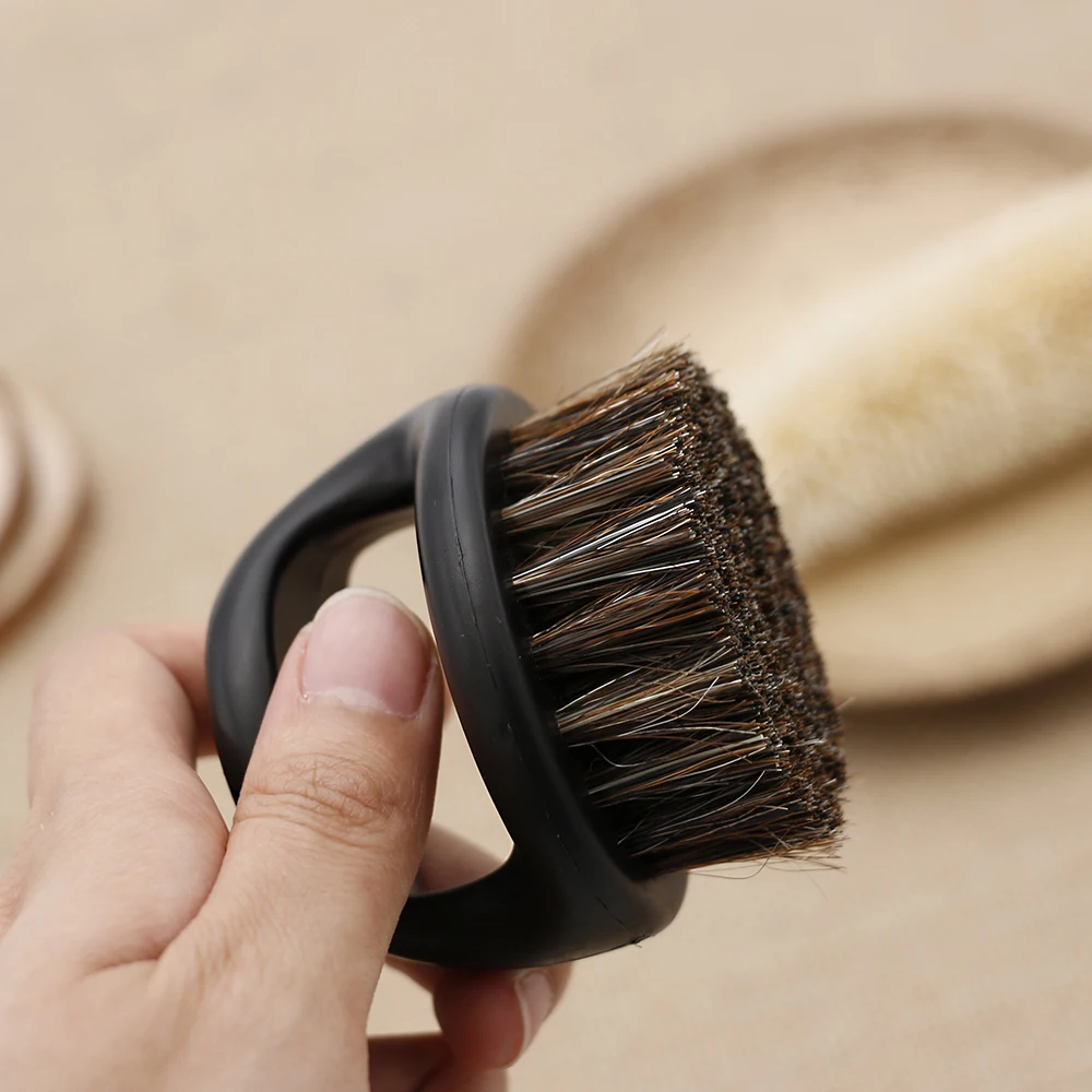 1 Pcs Ring Design Horse Bristle Men Shaving Brush Plastic Portable Barber Beard Brushes Salon Face Cleaning Razor | Красота и