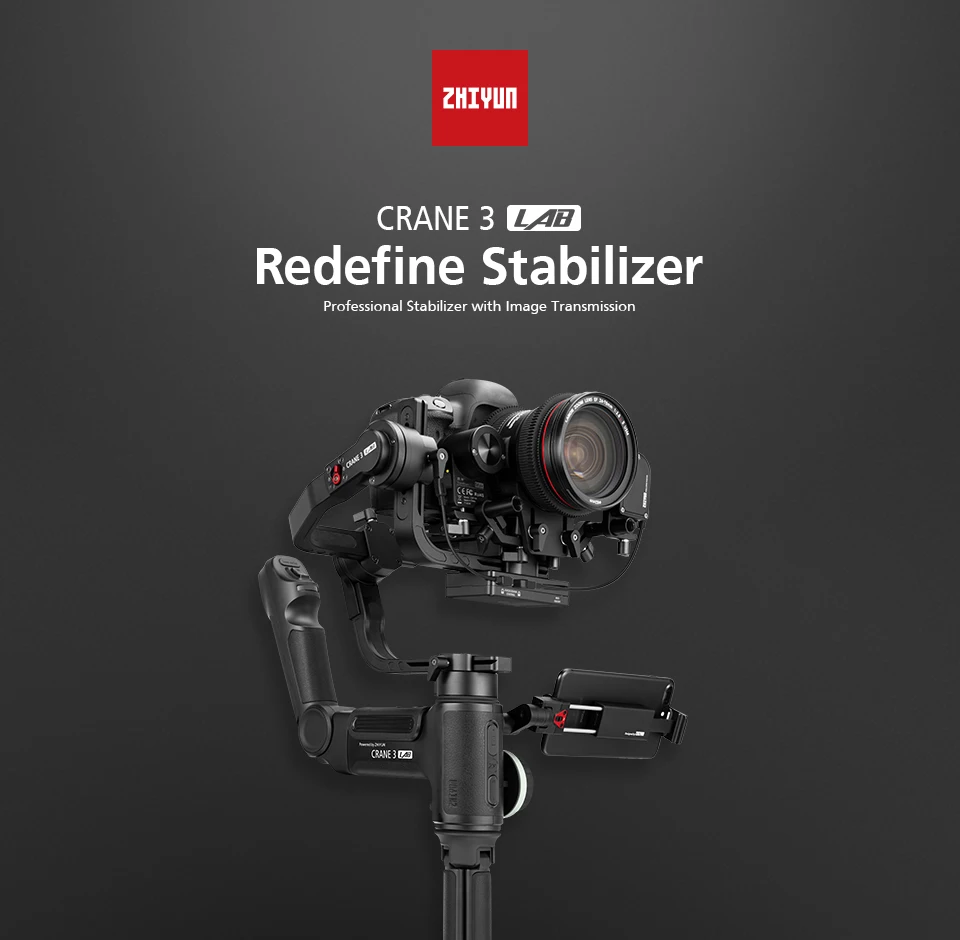 Zhiyun Crane 3 LAB осевой беспроводной FHD камера для передачи изображения стабилизатор
