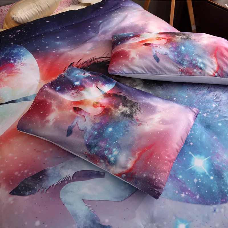 3D Galaxy Комплект постельного белья queen King size постельное белье с изображением