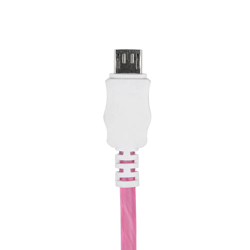 1 м Видимый течёт Mircro USB/type-C умный зарядный кабель для освещения данных светодиодный провод светящийся плоский зарядный кабель# SYS