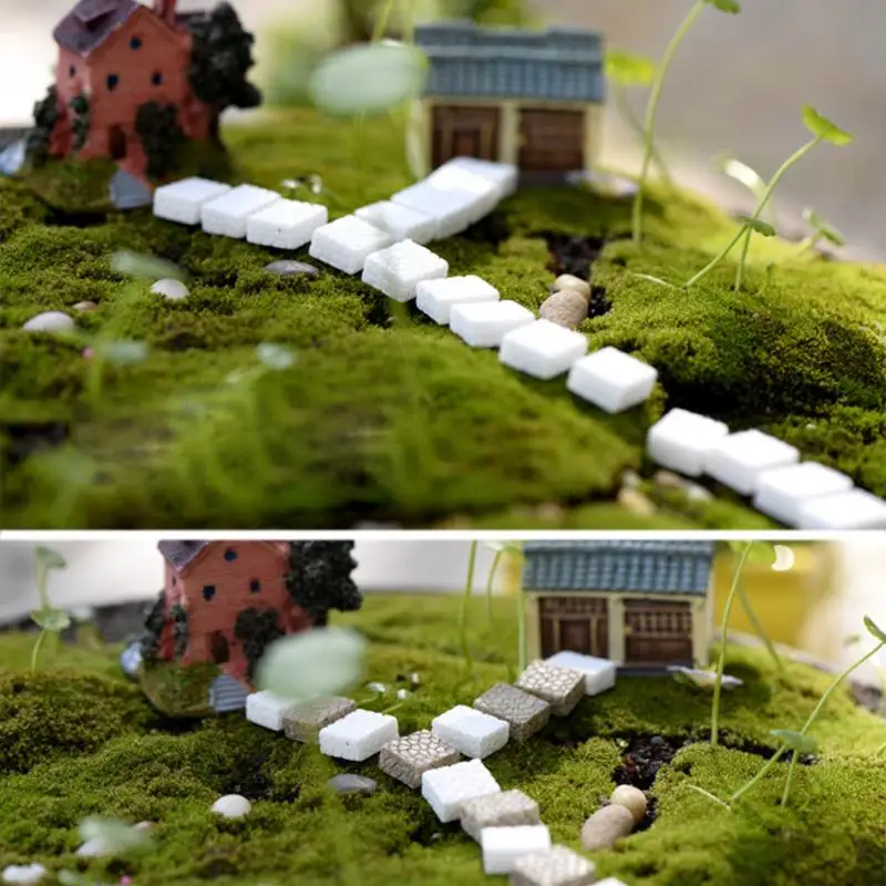 10 шт Мини проектор для домашнего сада Искусственный Лестницы статуэтки