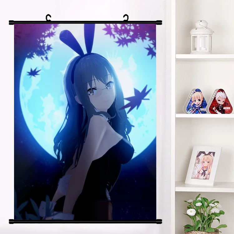 Японский аниме серия Seishun Buta Yarou Sakurajima Mai Косплей настенный свиток плакат постер