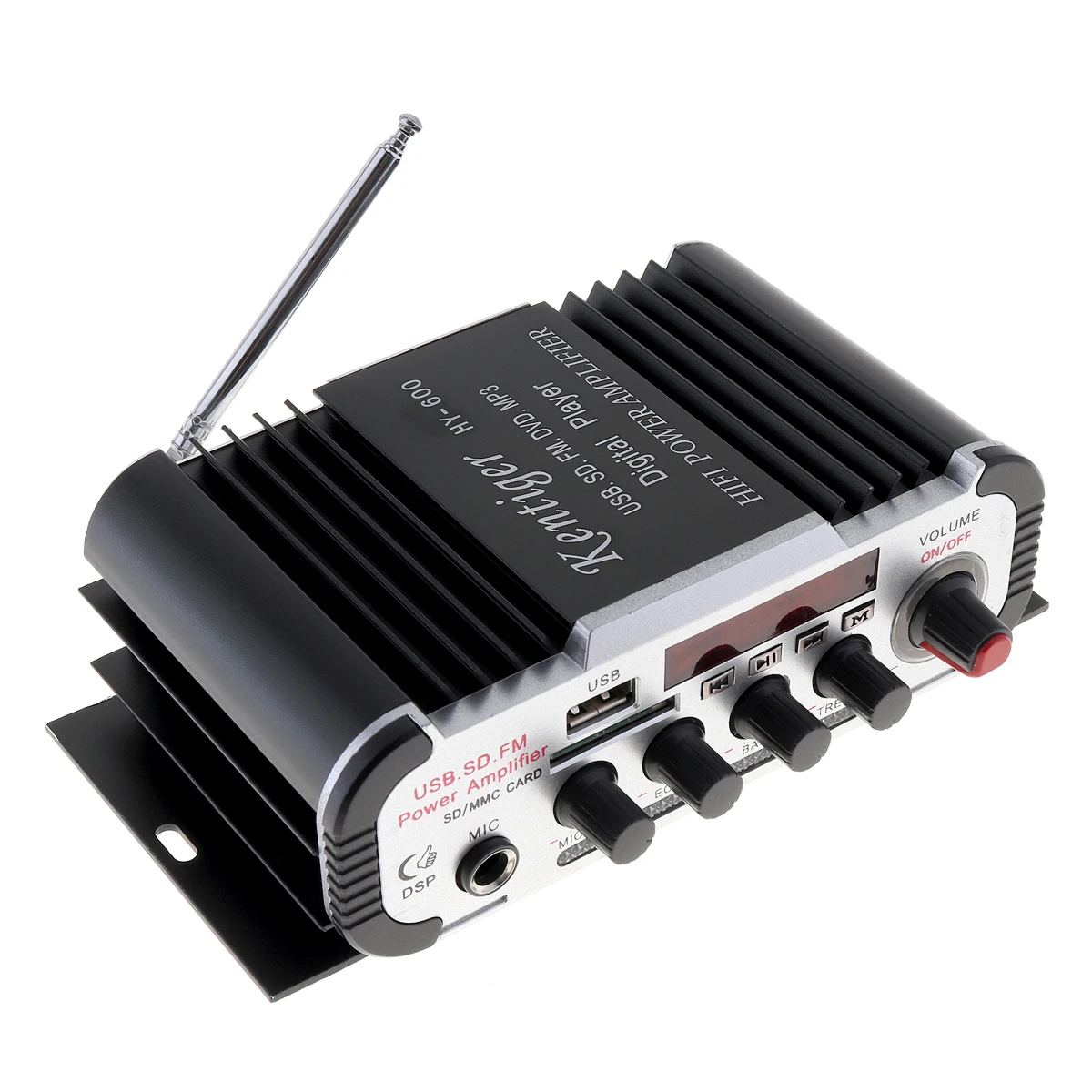 HY-600 2CH Hi-Fi автомобильный аудио усилитель мощности fm-радио USB MP3 стерео цифровой плеер U диск SD MMC карта fm-радио приемник для автомобилей
