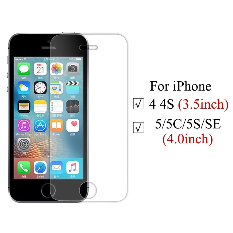 Защитный Стекло на для iPhone 5S SE 5SE 5 4 S 4S 5C закаленное Стекло для Apple S5 S4 экран протектор Защитная пленка Clear