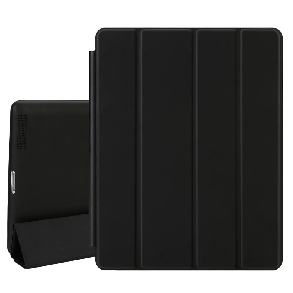 Чехол для iPad 2/3/4 Магнитный кожаный смарт-чехол для Apple iPad 4th поколения 3rd поколения 2 с прорезиненная задняя крышка чехол