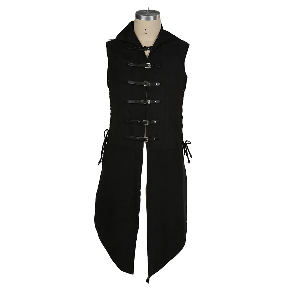 CosZtkhp  New Man's Fantasy Clothing Medieval Tunic Renaissance Vest Up Outerwear Eif Warrior Coats Outerwear Pirate Clothing
